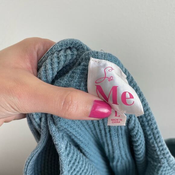 Boutique Mineral Wash Waffle Knit Open Back Jumpsuit - Picture 4 of 8